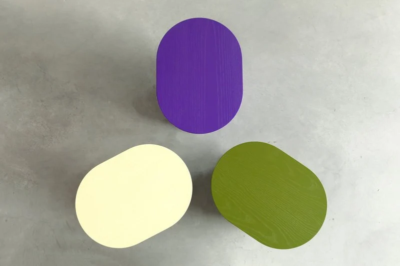 Table d'appoint en bois de hêtre violet 32x44x40cm Plateau - Fest Amsterdam