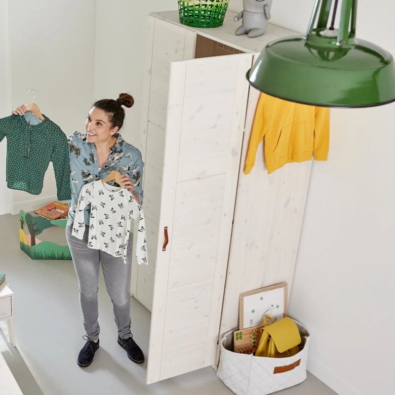 Lifetime Kidsrooms Kleiderschrank mit Kleiderstange - 100 cm Weiss