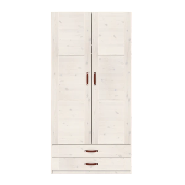 Lifetime Kidsrooms Kleiderschrank mit Schubladen und Kleiderstange - 100 cm Weiss
