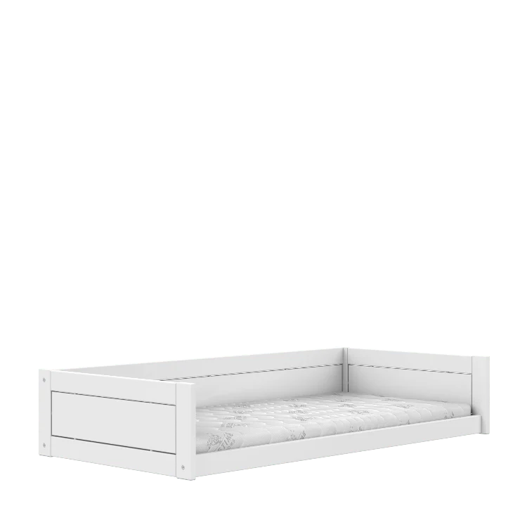 Lifetime Kidsrooms Montessori Bodenbett mit Gestell für Stoffdach Weiss