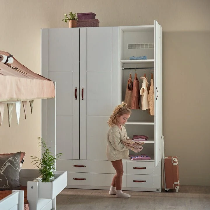 Lifetime Kidsrooms Kleiderschrank mit Schubladen - 150 cm Weiss