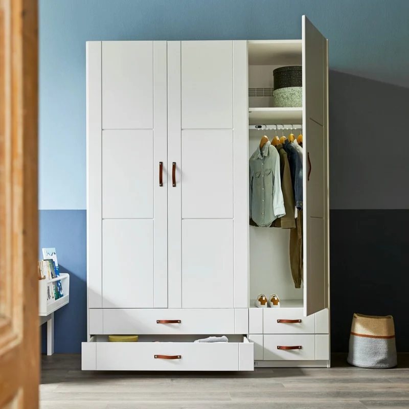 Lifetime Kidsrooms Kleiderschrank mit Schubladen - 150 cm Weiss