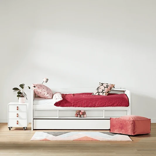 Lifetime Kidsrooms Tagesbett mit Regal und Bettschublade – Breeze Weiss
