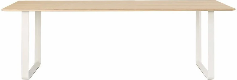 Table en chêne piétement blanc 225 cm 70-70 - Muuto