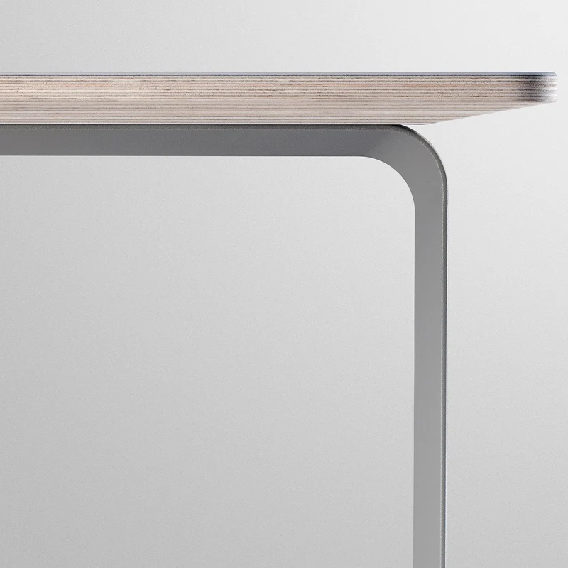 Table en chêne piétement blanc 225 cm 70-70 - Muuto