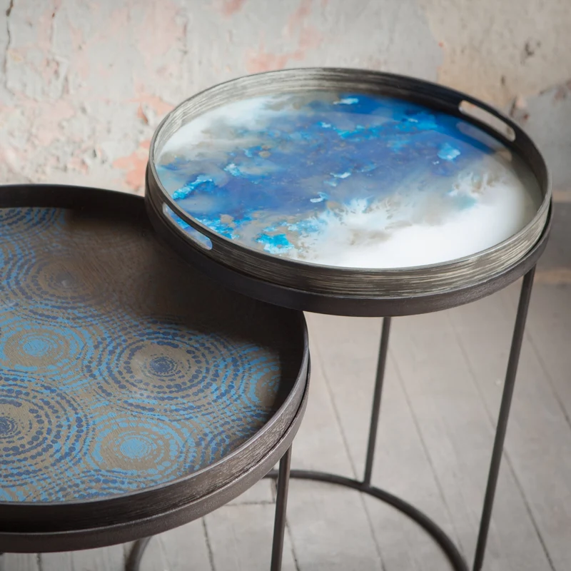 Plateau rond Blue Mist Organic - Ethnicraft Accessories