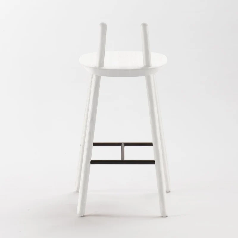 Chaise de bar blanche 65 cm Naïve - Emko