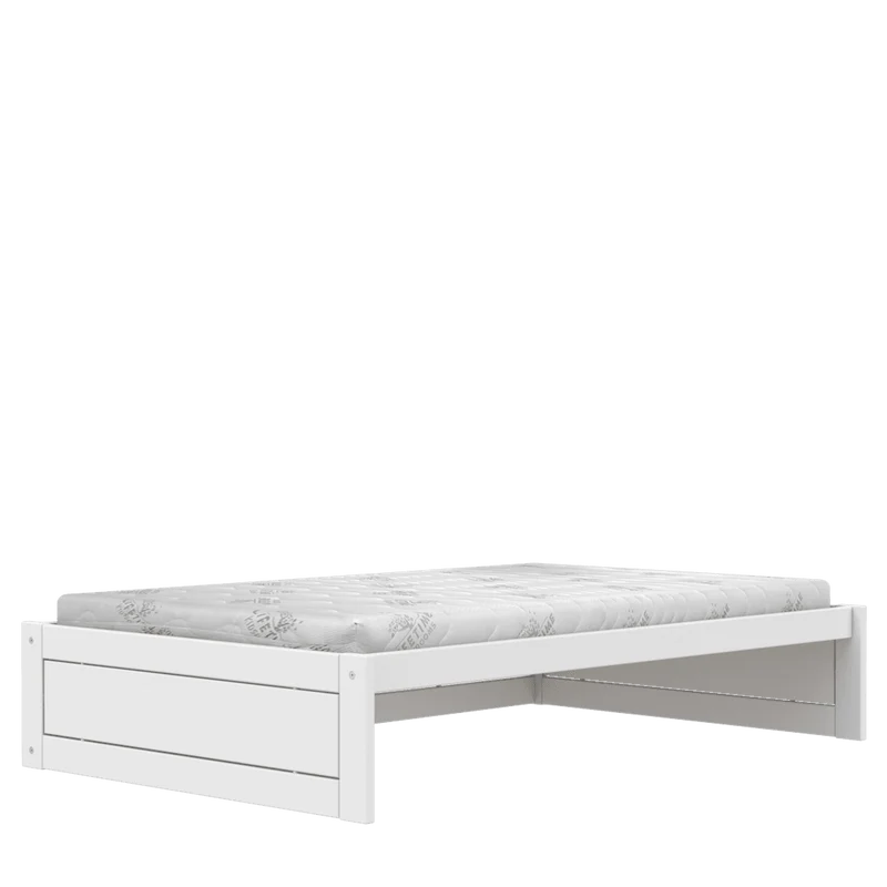 Lifetime Kidsrooms Montessori Bodenbett 120 mit Gestell für Stoffdach Weiss