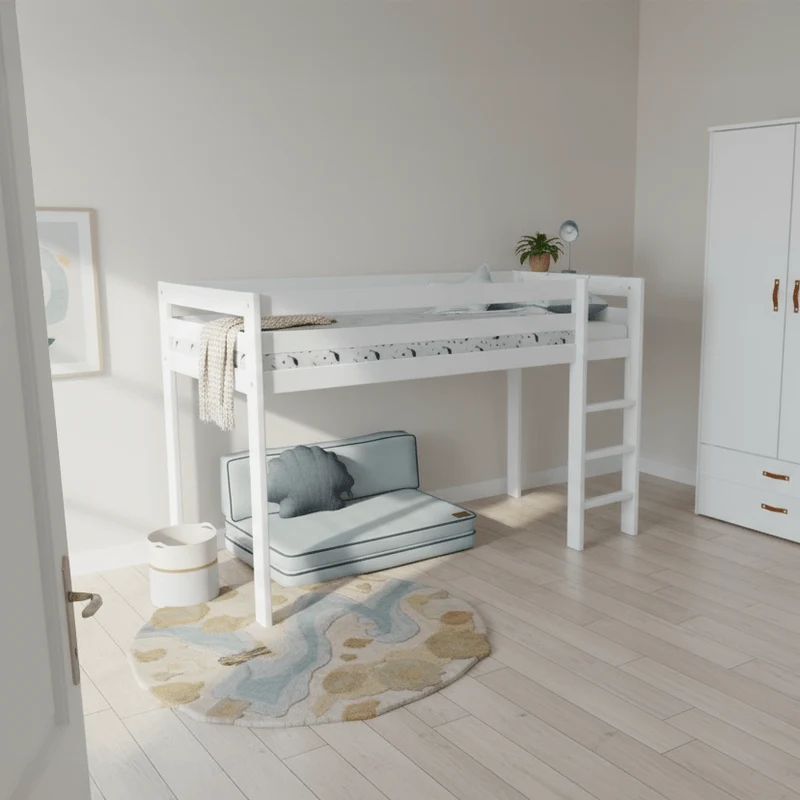 Lifetime Kidsrooms Hochbett 128 cm - Elements Weiss