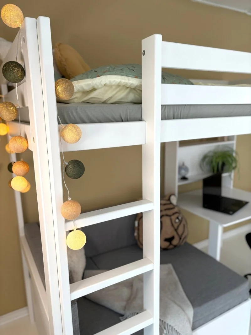 Lifetime Kidsrooms Elements Hochbett 177 cm - Study & Relax Weiss