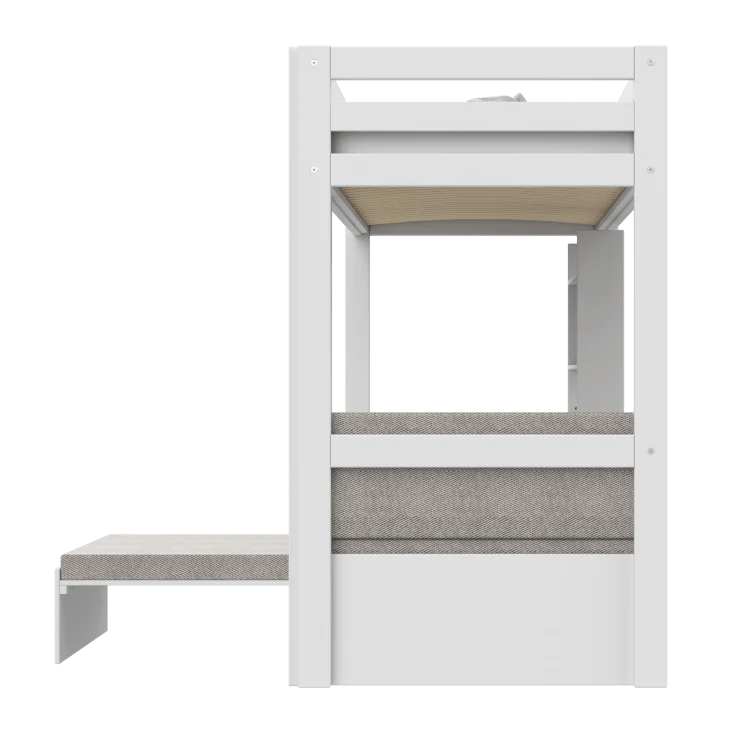 Lifetime Kidsrooms Elements Hochbett 177 cm - Study & Relax Weiss