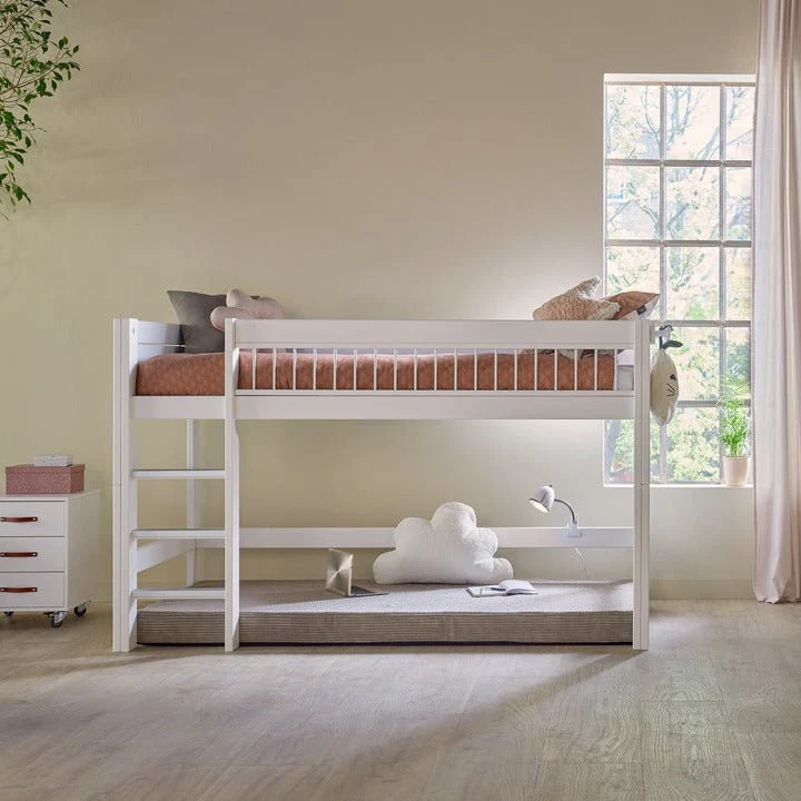 Lifetime Kidsrooms Hochbett 128 cm mit Leiter – Breeze Weiss