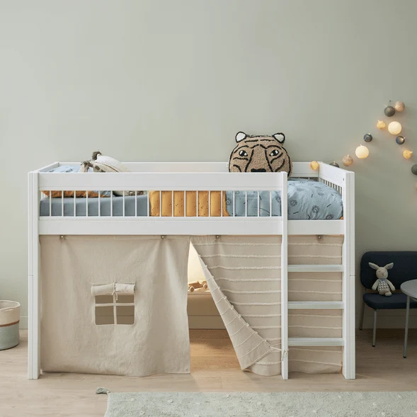 Lifetime Kidsrooms Hochbett 128 cm mit Leiter – Breeze Weiss
