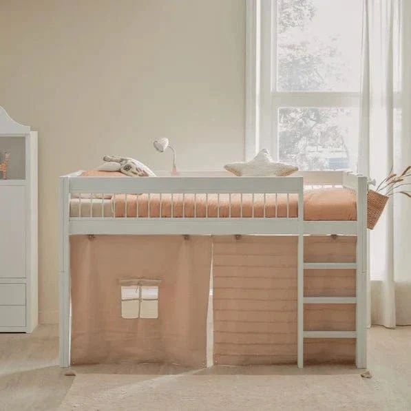 Lifetime Kidsrooms Hochbett 128 cm mit Leiter – Breeze Weiss