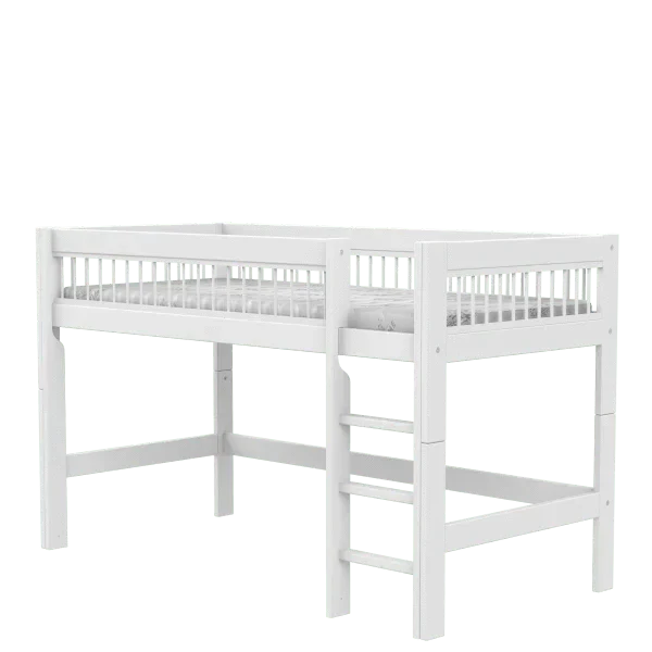 Lifetime Kidsrooms Hochbett 128 cm mit Leiter – Breeze Weiss
