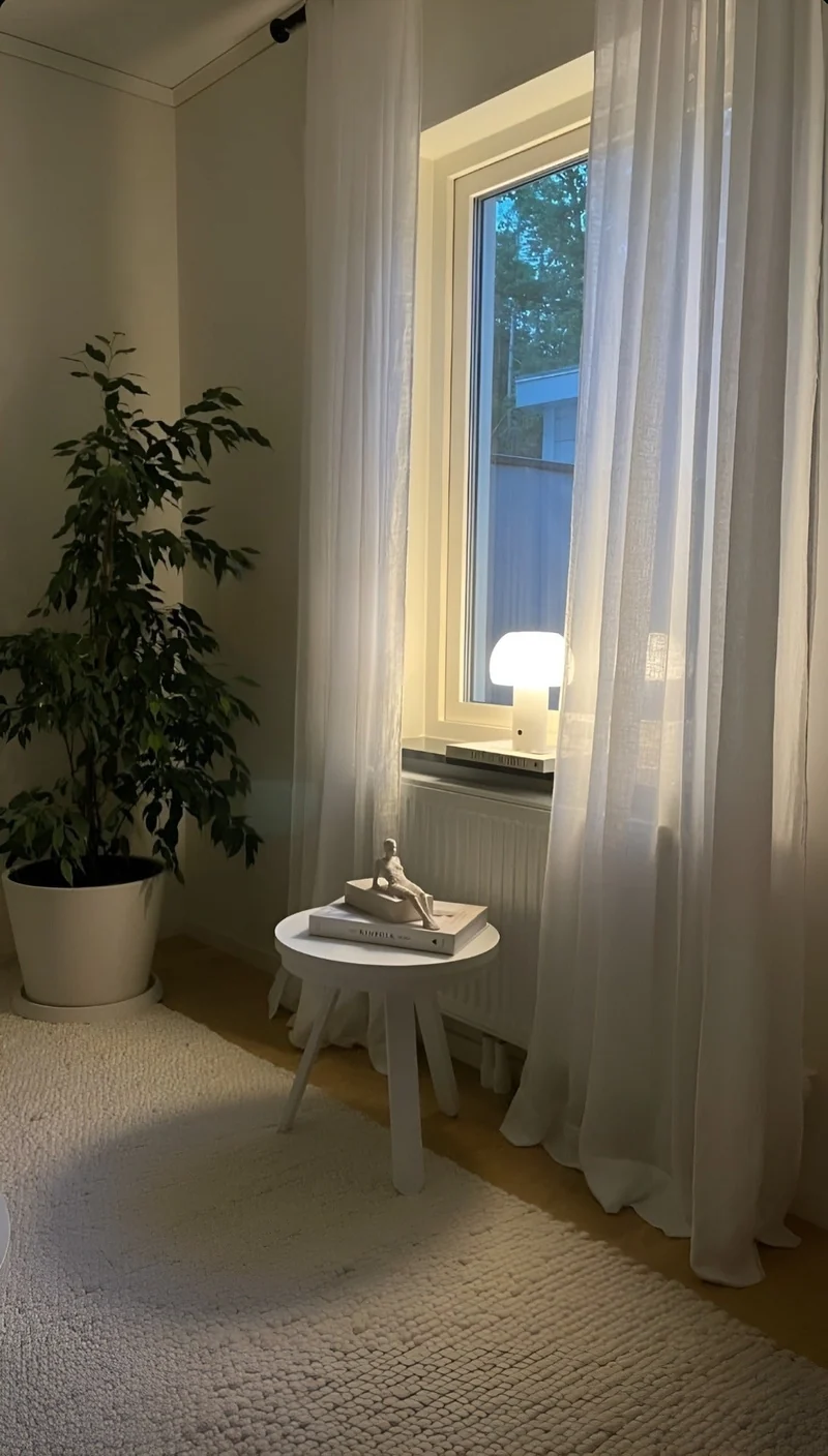 Table d'appoint blanche 42 cm Batea - Woodendot