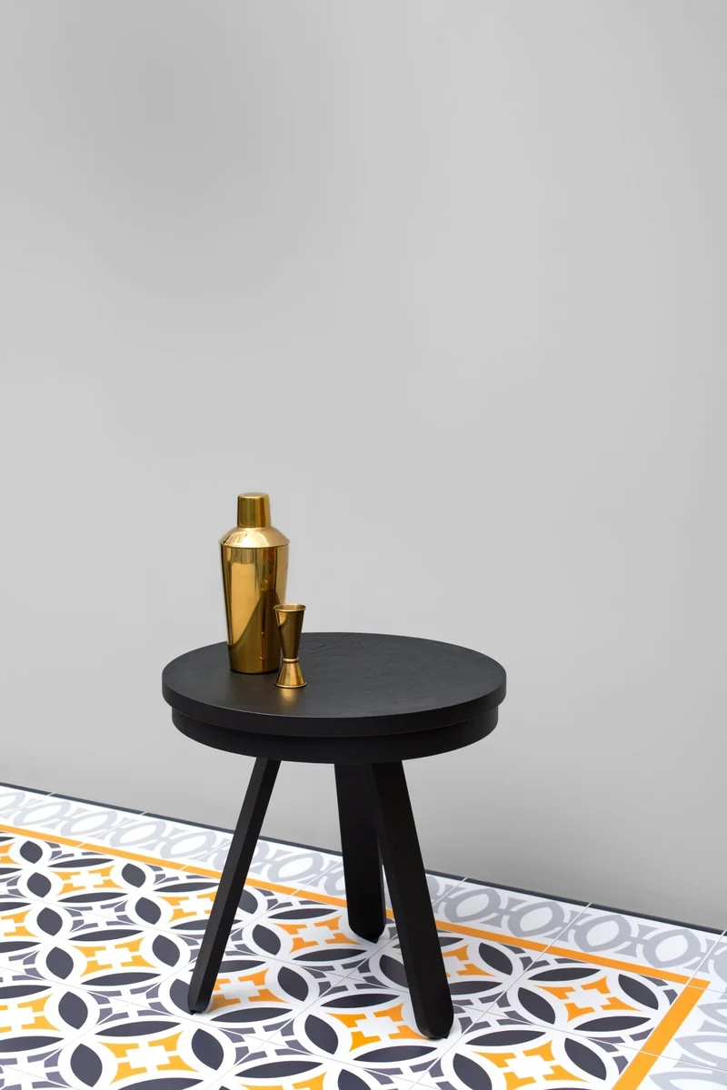 Table d'appoint noire 42 cm Batea - Woodendot