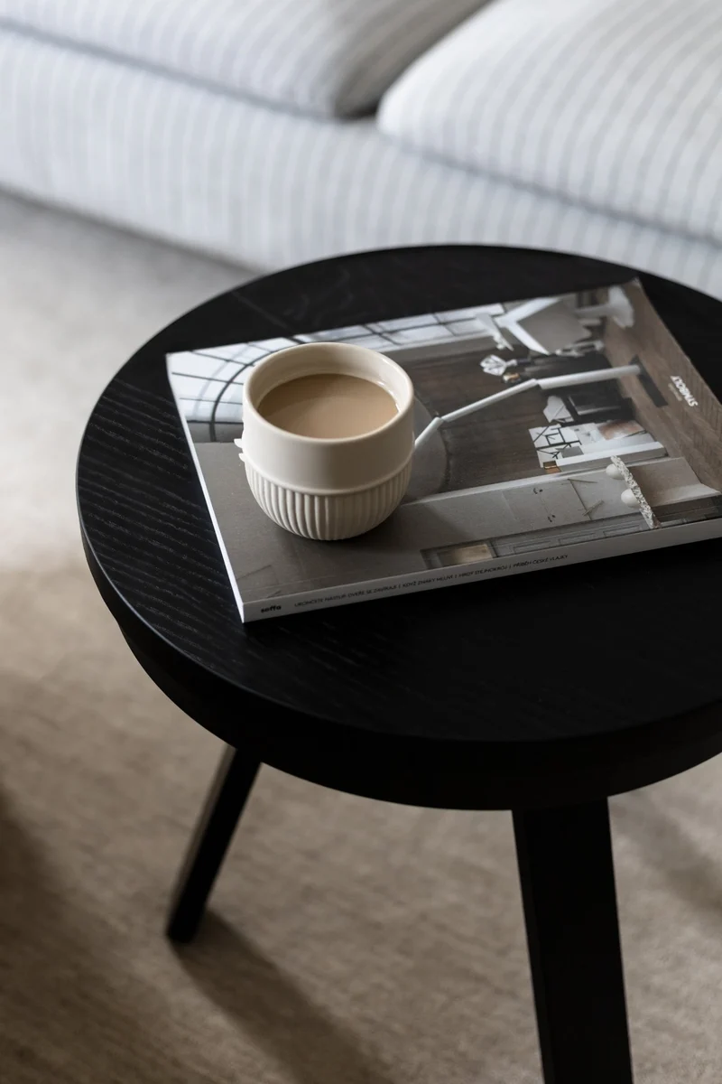 Table d'appoint noire 42 cm Batea - Woodendot
