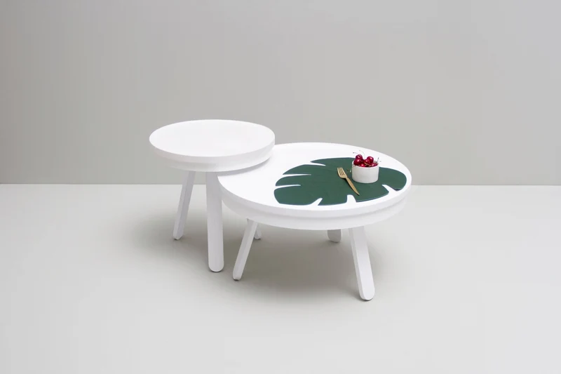 Table basse blanche 62 cm Batea - Woodendot
