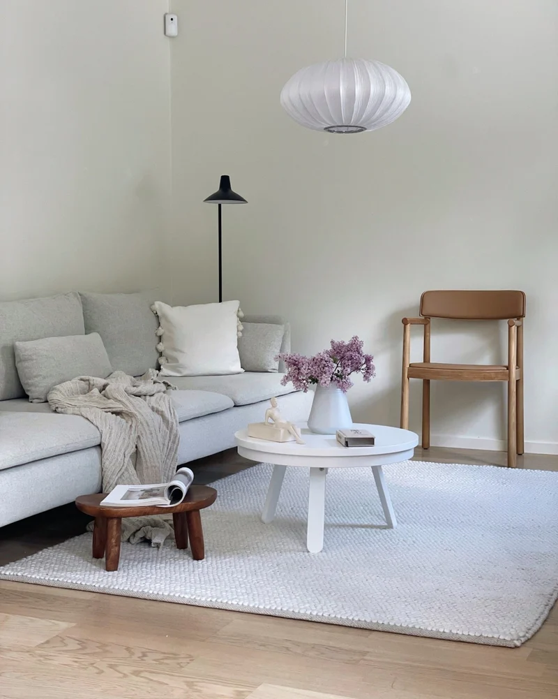 Table basse blanche 62 cm Batea - Woodendot
