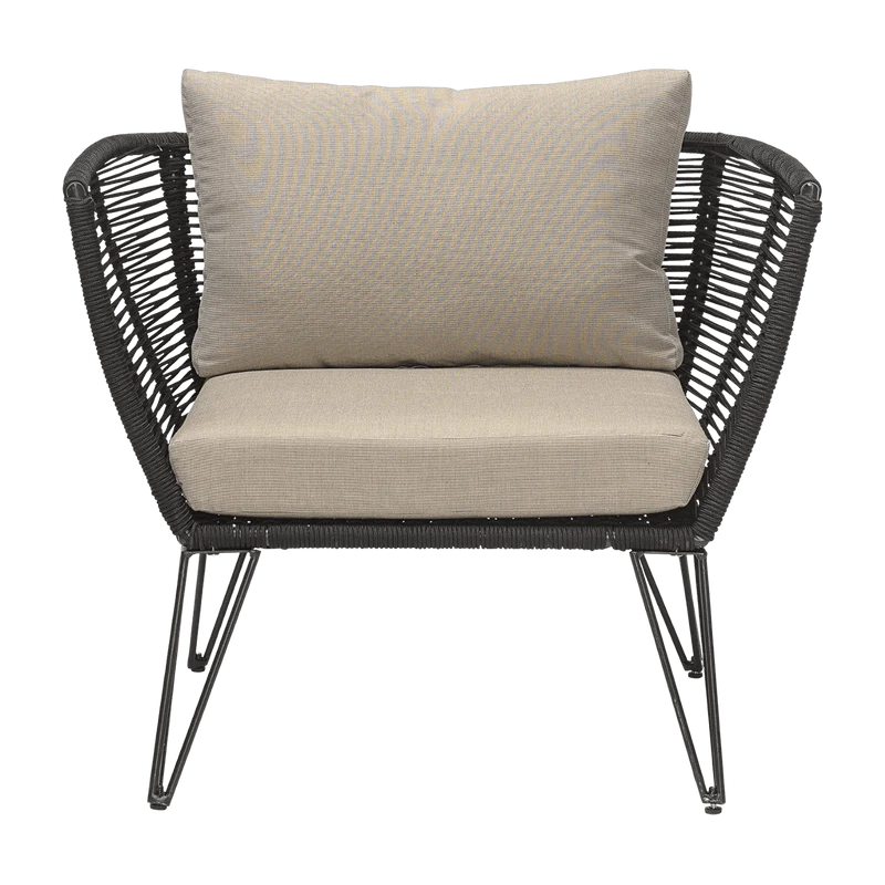 Fauteuil en métal noir outdoor Mundo - Bloomingville