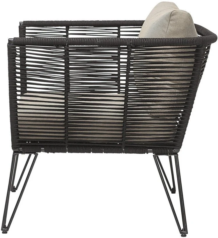 Fauteuil en métal noir outdoor Mundo - Bloomingville