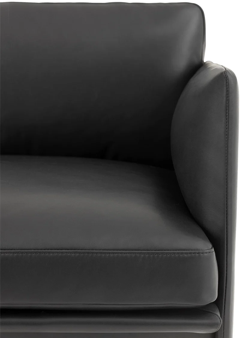 Fauteuil en cuir noir Outline - Muuto