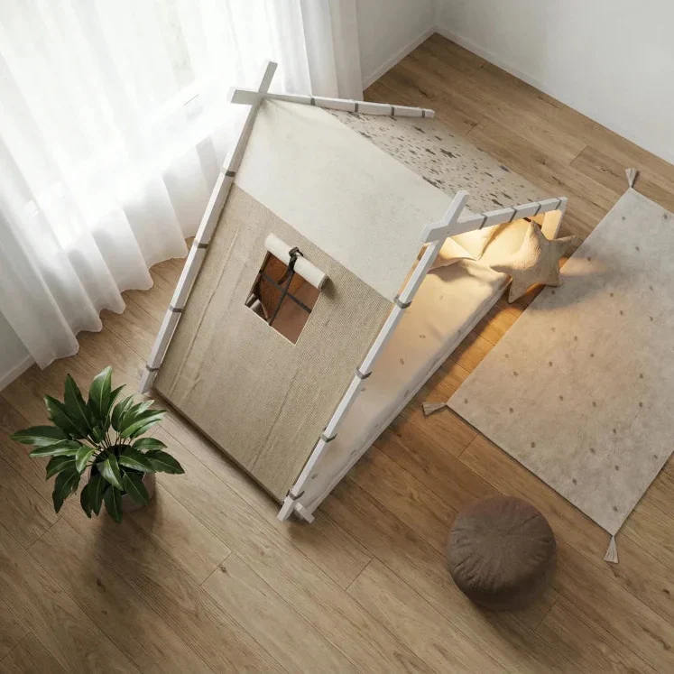 Lifetime Kidsrooms Montessori Bodenbett - Elements mit Tipi