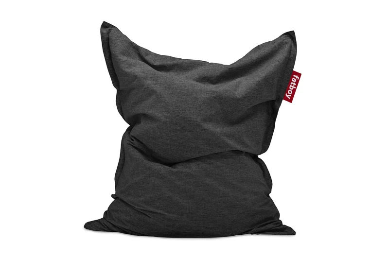 Fauteuil à bascule extérieur en métal noir avec coussin gris orage Rock 'n Roll Combi - Fatboy
