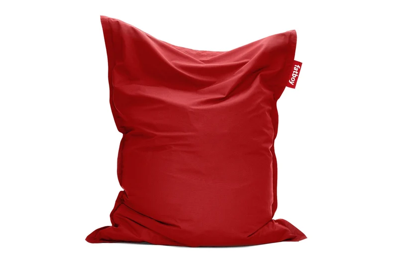 Fauteuil à bascule extérieur en métal noir avec coussin rouge Rock 'n Roll Combi - Fatboy