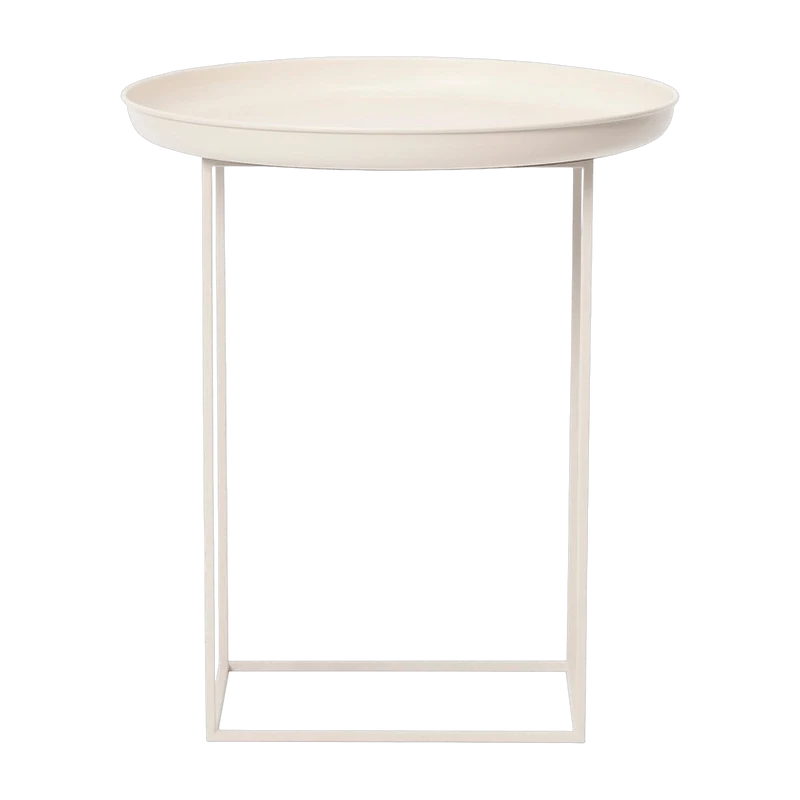 Table d'appoint ronde en acier blanc 45 cm Duke - NORR11