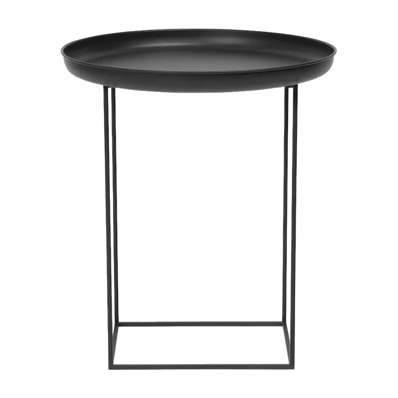 Table d'appoint ronde en acier noire 45 cm Duke - NORR11