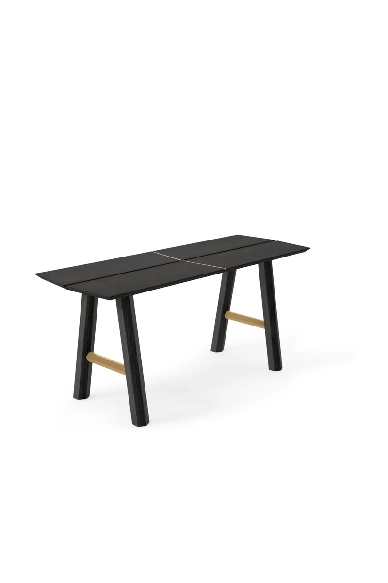 Banc noir et pieds chêne SAVIA - Woodendot