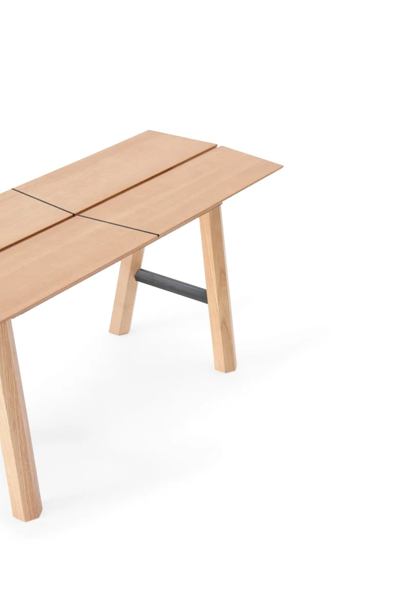 Banc chêne et pieds noirs SAVIA - Woodendot