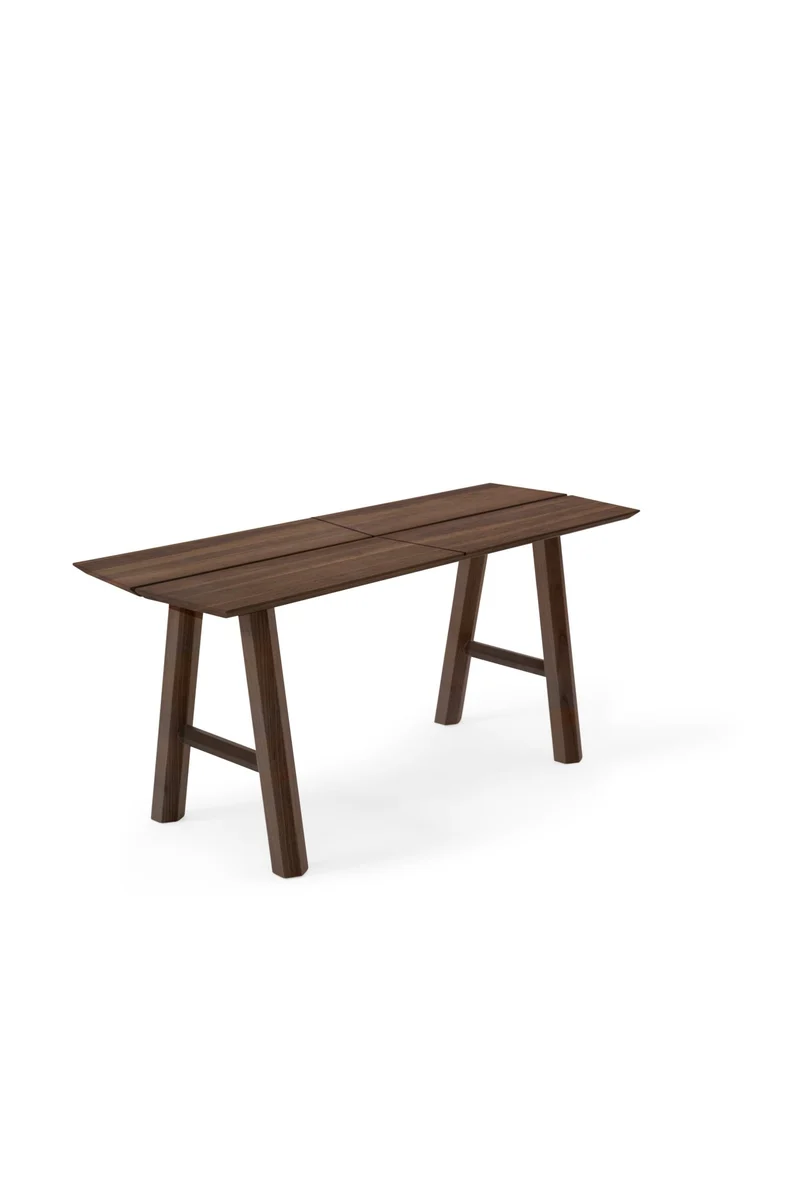 Banc noyer et pieds noirs SAVIA - Woodendot