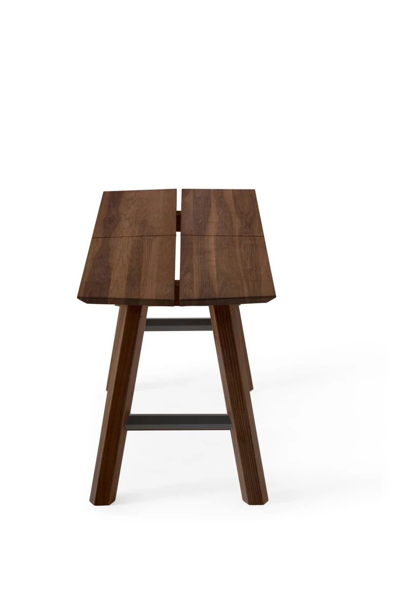 Banc noyer et pieds noirs SAVIA - Woodendot