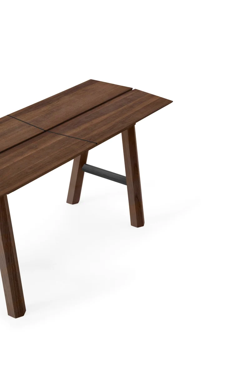 Banc noyer et pieds noirs SAVIA - Woodendot