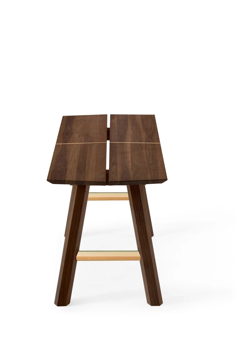 Banc noyer et pieds chêne SAVIA - Woodendot