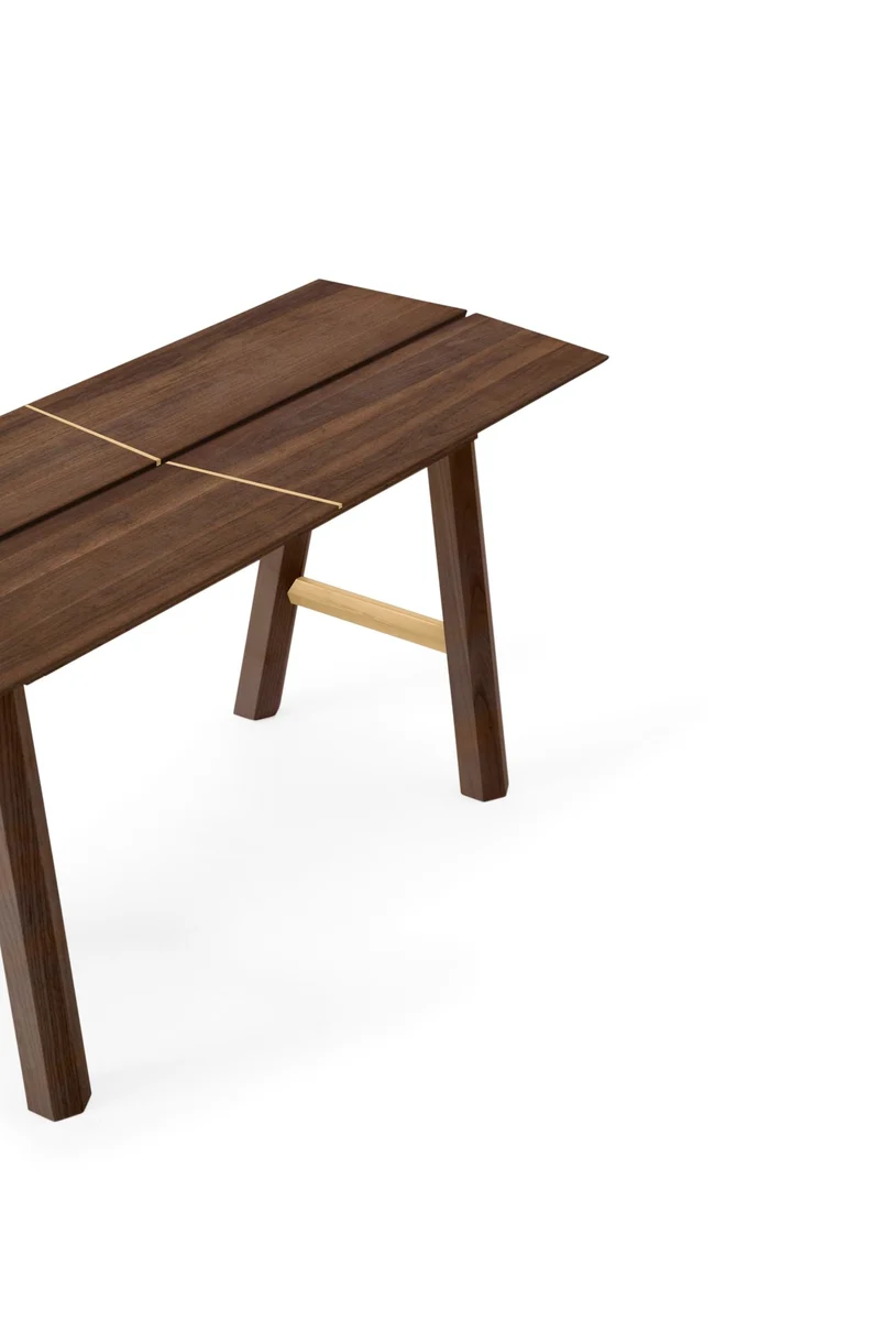 Banc noyer et pieds chêne SAVIA - Woodendot