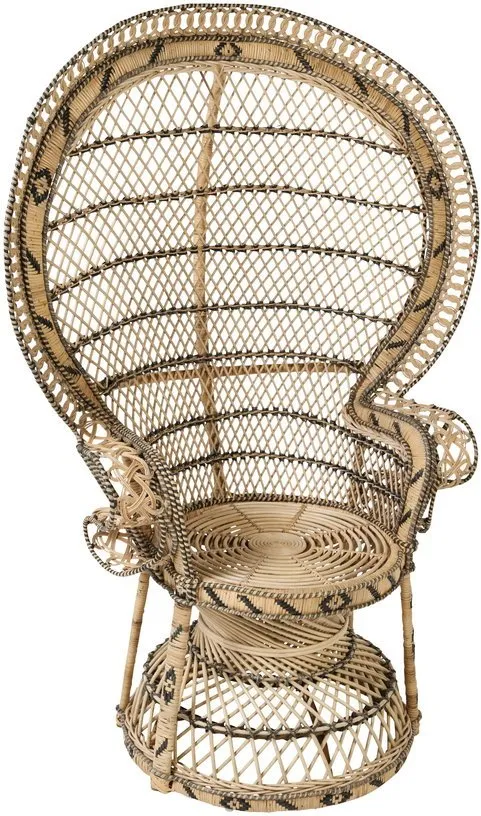 Fauteuil en rotin à croisillons Emmanuelle - KOK