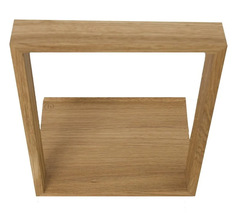 Porte-vinyles en bois de chêne naturel b-seite S - Das kleine b