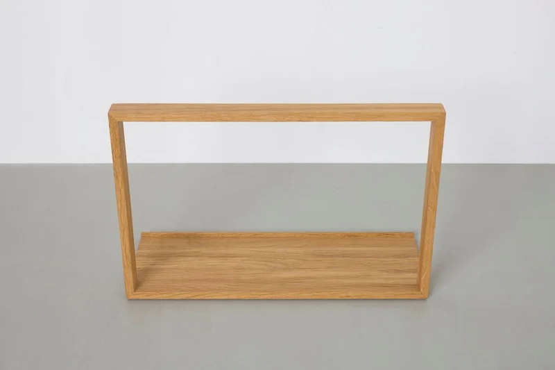 Porte-vinyles en bois de chêne naturel b-seite L - Das kleine b