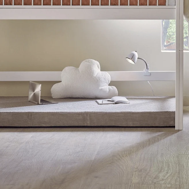 Lifetime Kidsrooms Luxus Matratzenbezug aus Teddy Stoff Cream