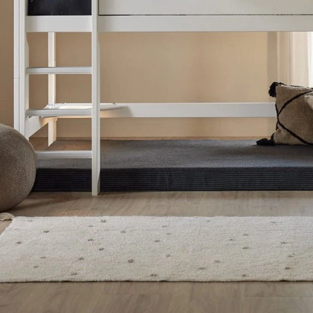 Lifetime Kidsrooms Luxus Matratzenbezug aus Teddy Stoff Cream