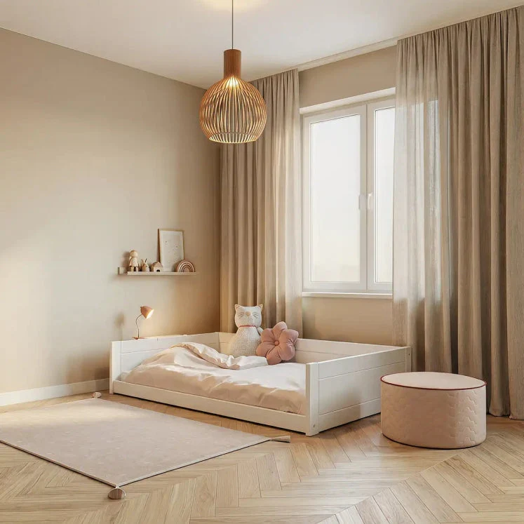 Lifetime Kidsrooms Montessori Bodenbett 120 Weiss
