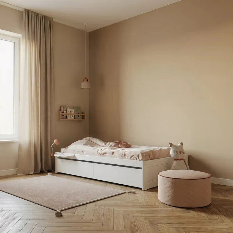 Lifetime Kidsrooms Montessori Bodenbett 120 Weiss