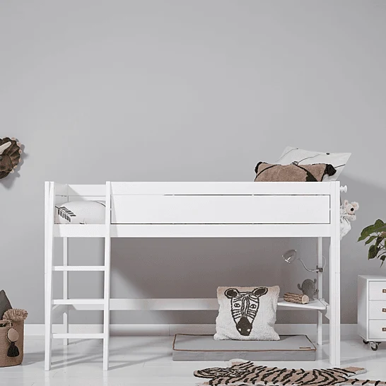 Lifetime Kidsrooms Original Hochbett 120 mit Leiter - 128 cm Weiss