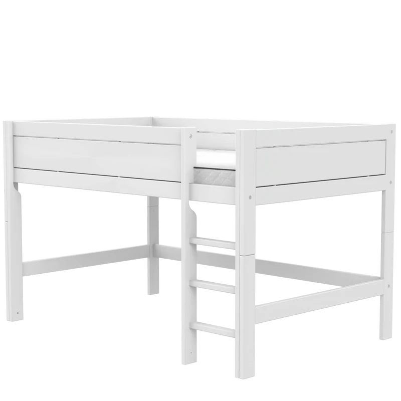 Lifetime Kidsrooms Original Hochbett 120 mit Leiter - 128 cm Weiss