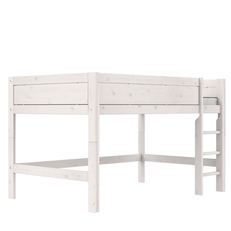 Lifetime Kidsrooms Original Hochbett 120 mit Leiter - 128 cm Weiss