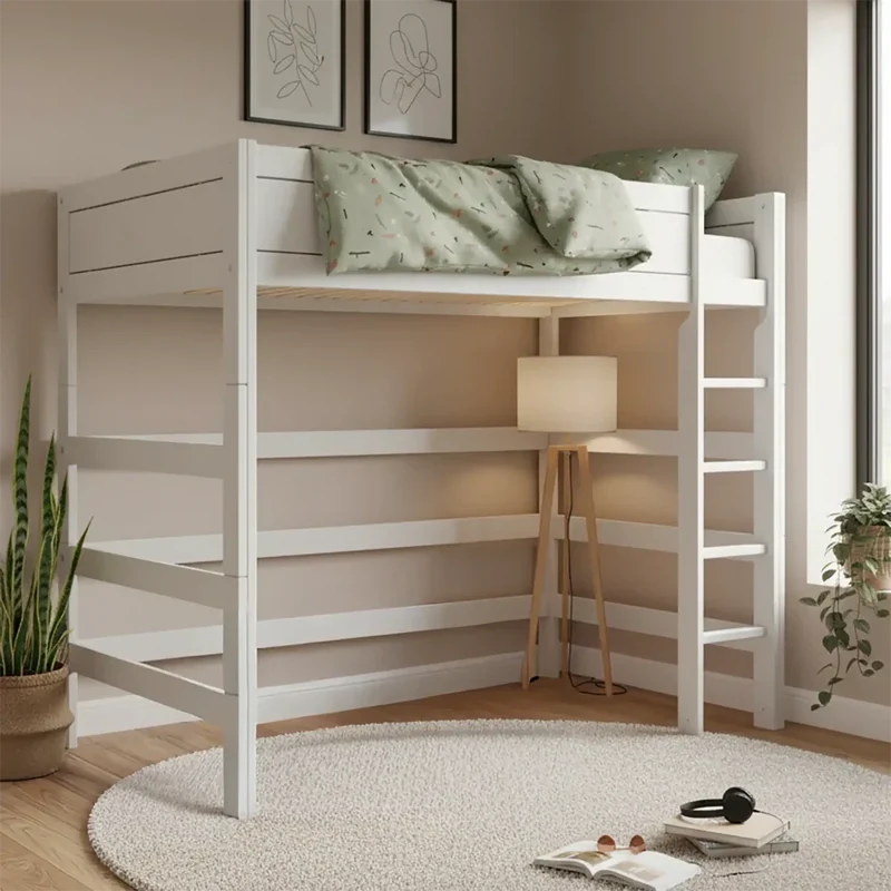 Lifetime Kidsrooms Hochbett 120 mit Leiter - 177 cm Weiss